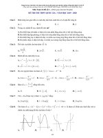 đề ôn tập tại nhà môn toán lớp 12 trong thời gian tạm