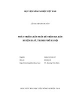 Phát triển chăn nuôi dê trên địa bàn huyện ba vì, thành phố hà nội   