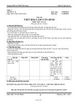 Viết bài làm văn số 01 môn: Ngữ văn 11