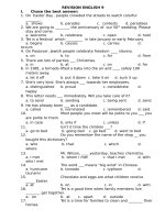 Bài tập ôn tập trong thời gian nghỉ phòng dịch Corona môn Tiếng Anh 9