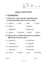 Bài soạn Tiếng Anh 11 - Unit 1: Friendship