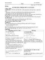 BÀI 5: PHƯƠNG TRÌNH CHỨA ẨN Ở MẪU