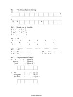 Đề thi Toán lớp 1