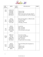 Giáo án Lớp 1 - Tuần 30