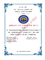 Luận văn kinh tế KẾ TOÁN DOANH THU, CHI PHÍ VÀ XÁC ĐỊNH KẾT QUẢ KINH DOANH TẠI CÔNG TY CỔ PHẦN BÊ TÔNG VÀ XÂY DỰNG THỪA THIÊN HUẾ