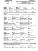 Bộ đề chuẩn cấu trúc 