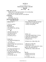 Giáo án các môn học lớp 1 - Tuần dạy 21 năm 2011 (chuẩn)