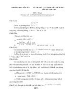 Đề thi thử môn Toán,Tuyển sinh lớp 10 THPT năm học 2020-2021