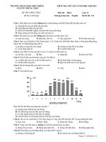 ĐỀ VÀ ĐÁP ÁN KIỂM TRA GIỮA KỲ 1 MÔN ĐỊA LÍ LỚP 12, NH ...