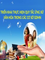 BDCM: Triển khai bộ quy tắc ứng xử văn hóa trong trường Mầm non