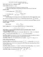 Đề và đáp án thi thử đại học, cao đẳng môn thi: Toán (số 199)