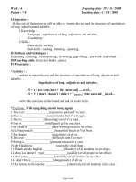 Giáo án phụ đạo môn Tiếng Anh 11 - Tuần 6