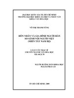 Hôn nhân và gia đình người hàn so sánh với người việt    (miền tây nam bộ)   