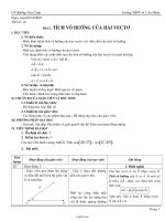 Giáo án dạy Hình 10 cơ bản tiết 16: Tích vô hướng của hai vectơ