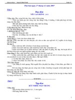 Thiết kế bài dạy các môn học khối 4 - Tuần 17 năm 2007