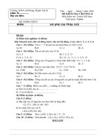 Đề kiểm tra Toán 6 45p (L1)