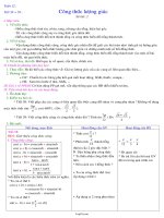 Giáo án Đại số 10 CB 4 cột tiết 58, 59: Công thức lượng giác