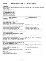 Giáo án Đạo đức 4 tuần 13: Hiếu thảo với ông bà, cha mẹ ( tiết 2 )