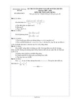 Đề thi tuyển sinh vào lớp 10 PTTH chuyên năm học 2009 – 2010 Hà Nam môn thi: Toán (đề chung)