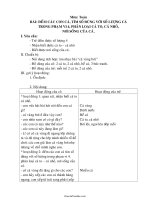 Giáo án Môn: Toán - Nài: Đếm các con cá, tìm số đúng với số lượng cá trong phạm vi 4, phân loại cá to, cá nhỏ, nơi sống của cá