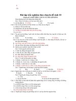 Bài tập trắc nghiệm theo chuyên đề sinh 10