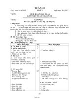 Giáo án Lớp 4 - Tuần 32 - Năm học 2011-2012 (Chuẩn kiến thức 3 cột)