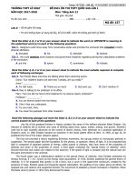 Đề thi KSCL lần 1 môn Tiếng anh lớp 12 năm học 2017-2018