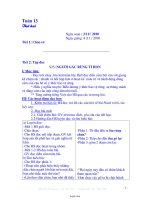 Giáo án Lớp 5 - Tuần 13 - Năm học 2010-2011 - Âu Văn Đào