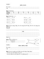 BÀI TẬP CUỐI TUẦN 7 - LỚP 2