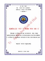Luận văn kinh tế TÌM HIỂU CÔNG TÁC KIỂM TOÁN NỢ PHẢI THU KHÁCH HÀNG TRONG KIỂM TOÁN BÁO CÁO TÀI CHÍNH