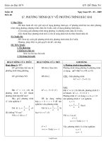 Giáo án Đại số 9 tiết 60: Phương trình quy về phương trình bậc hai