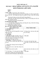 Giáo án lớp 4 - Tuần 4 môn Địa lí - Hoạt động sản xuất của người dân ở Hoàng Liên Sơn
