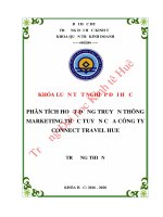 Luận văn kinh tế PHÂN TÍCH HOẠT ĐỘNG TRUYỀN THÔNG MARKETING TRỰC TUYẾN CỦA CÔNG TY CONNECT TRAVEL HUE