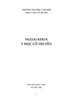 Giáo trình Ngoại khoa YHCT