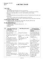 Đồ án Giáo án Hình học cơ bản 10 tiết 10: Hệ trục tọa độ