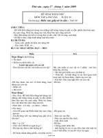 Giáo án Tập làm văn 4 tiết 59: Điền vào giấy tờ in sẵn