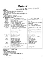 Bài soạn môn học lớp 4 - Tuần 20 năm 2012