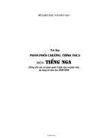 Tài liệu phân phối chương trình THCS môn Tiếng Nga