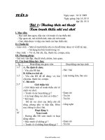 Giáo án Môn Mỹ thuật lớp 1 năm 2009