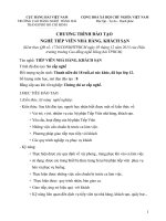 CHƯƠNG TRINH ĐÀO TAO NGHE TIEP VIÊN NHÀ HÀNG, KHÁCH SAN Tên nghề: TIEP VIÊN NHÀ HÀNG, KHÁCH SAN Trình độ đào tạo: Sơ cấp nghề