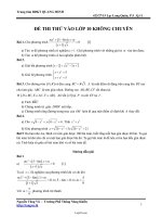 Đề thi thử vào lớp 10 Toán không chuyên