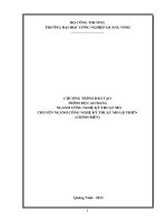 CHƯƠNG TRÌNH ĐÀO TẠO TRÌNH ĐỘ CAO ĐẲNG NGÀNH CƠNG NGHỆ KỸ THUẬT MỎ CHUYÊN NGÀNH CÔNG NGHỆ KỸ THUẬT MỎ LỘ THIÊN
