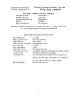 CHƯƠNG TRÌNH GIÁO DỤC ĐẠI HỌCTên chương trình: Điều dưỡng Trình độ đào tạo: Cao đẳngChuyên ngành đào tạo: Điều dưỡng