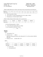 Kiểm tra 1 tiết Chương 5: Thống kê môn: Đại số 10 CB - Đề 3