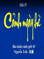 Bài giảng Ngữ văn 10: Cảnh ngày hè (Bảo kính cảnh giới 43) - Nguyễn Trãi