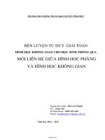 Sáng kiến kinh nghiệm Rèn luyện tư duy giải toán hình học không gian thông qua môi liên hệ giữa hình học phẳng và hình học không gian