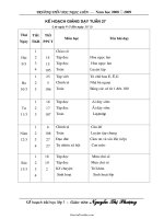 Thiết kế bài dạy lớp 1 - Tuần 27 - Trường tiểu học Ngọc Liên – Năm học 2008 – 2009