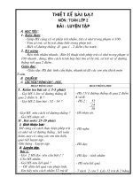 Thiết kế bài dạy môn: Toán lớp 2 - Bài: Luyện tập