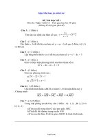 Đề tham khảo thi học kỳ I môn: Toán khối 10 (Đề 13)