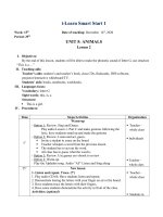 giáo án tiếng anh lớp 1 giáo trình ilearn smart start